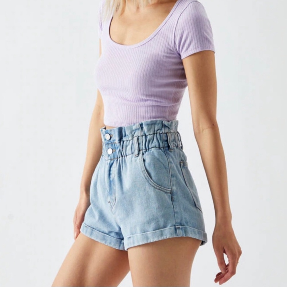 Pacsun high waisted denim mom shorts